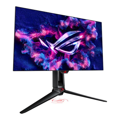 شاشة ألعاب ASUS ROG Swift OLED PG27AQDP مقاس 27 بوصة WQHD (2560x1440)، بمعدل تحديث 480 هرتز، مضادة للتوهج، HDMI، DisplayPort، إمالة/دوران/محور/تعديل الارتفاع، ضمان 3 سنوات | PG27AQDP