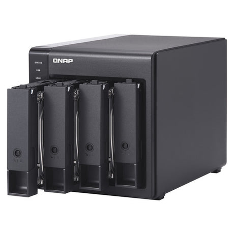 QNAP TR-004 4-Bay Hardware RAID USB-C NAS Box, 4x SATA Drive Bays, USB 3.2 Gen 1 Type-C Port, Tower Form Factor, 1 Year Warranty | TR-004
