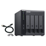 QNAP TR-004 4-Bay Hardware RAID USB-C NAS Box, 4x SATA Drive Bays, USB 3.2 Gen 1 Type-C Port, Tower Form Factor, 1 Year Warranty | TR-004