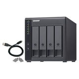 QNAP TR-004 4-Bay Hardware RAID USB-C NAS Box, 4x SATA Drive Bays, USB 3.2 Gen 1 Type-C Port, Tower Form Factor, 1 Year Warranty | TR-004