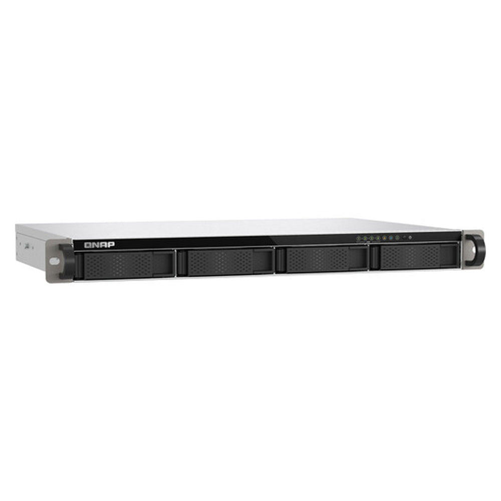 QNAP TS-433EU 4-Bay Short Depth Rackmount NAS Box, ARM Cortex-A55 Processor, 4GB RAM, 2x 2.5GbE Ports, 1U Form Factor, 1 Year Warranty | TS-433EU
