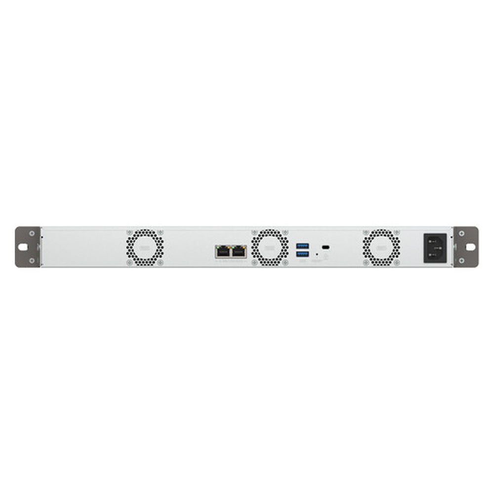 QNAP TS-433EU 4-Bay Short Depth Rackmount NAS Box, ARM Cortex-A55 Processor, 4GB RAM, 2x 2.5GbE Ports, 1U Form Factor, 1 Year Warranty | TS-433EU