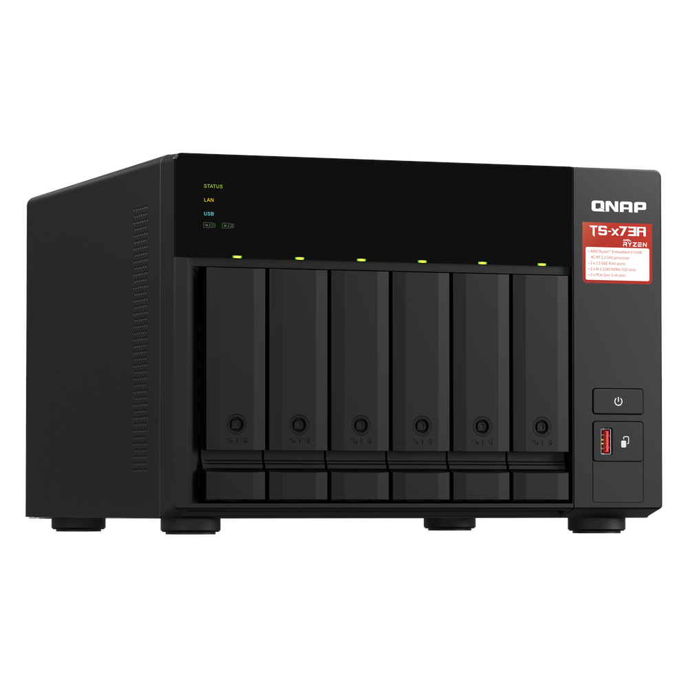 صندوق التخزين المتصل بالشبكة (NAS) QNAP TS-673A-8G