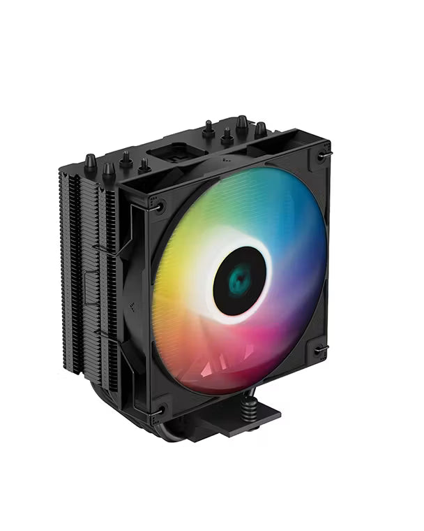 DeepCool AG400 BK ARGB CPU Cooler, 4 Heatpipes, Supports Intel, AMD Sockets, Black, 1 Year Warranty | R-AG400-BKANMC-G-2