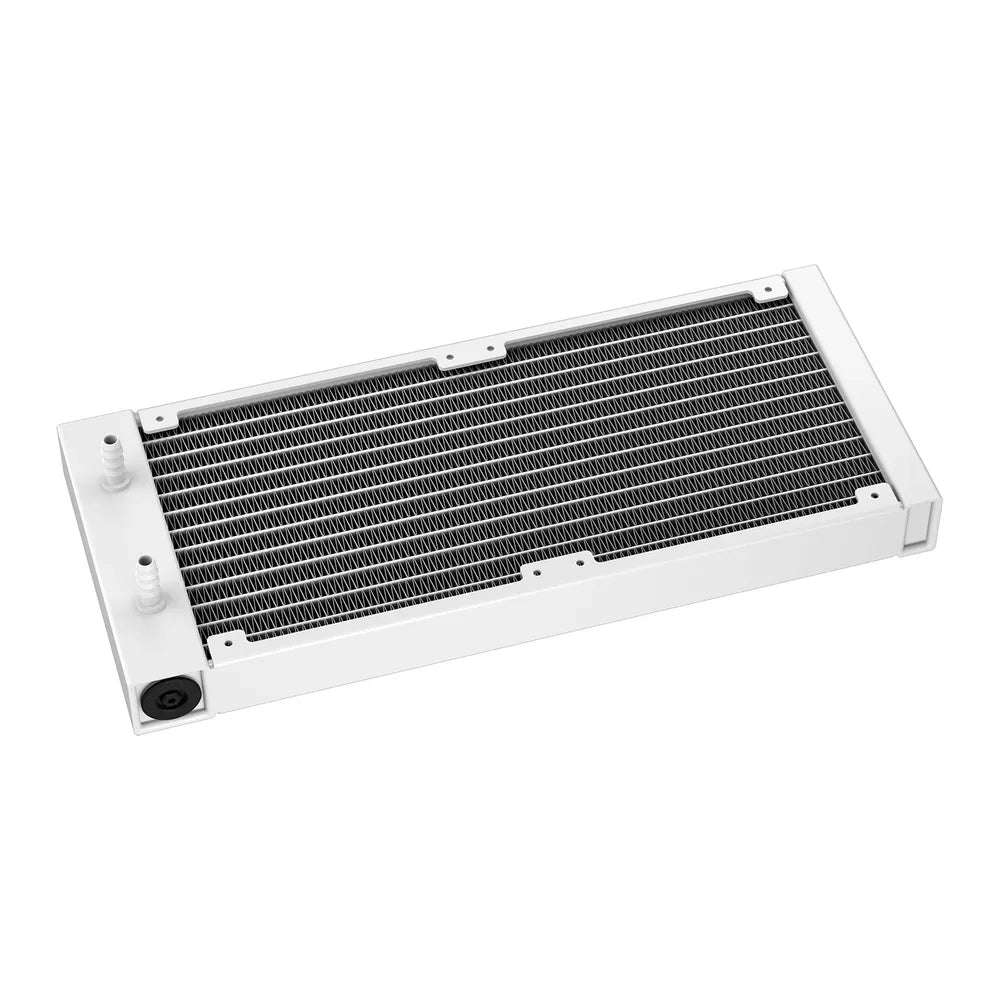 DeepCool LE240 V2 AIO Liquid Cooler, Addressable RGB LED CAP, Supports Intel, AMD Sockets, 2 x RGB Fans, White, 1 Year Warranty | R-LE240-WHAMMN-G-2