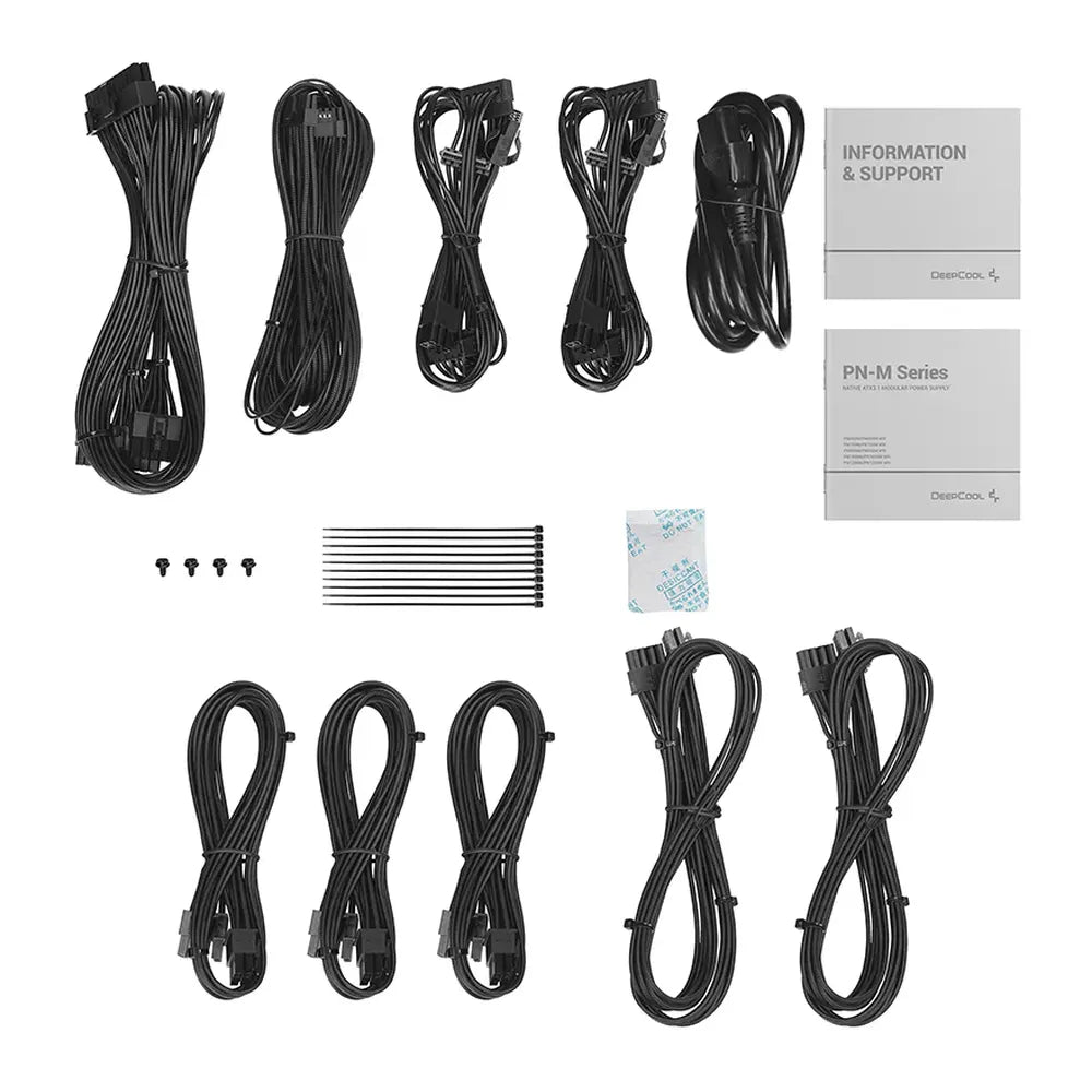 DeepCool PN1200M 80 Plus Gold Power Supply, 1200W, Fully Modular, ATX, Black, 1 Year Warranty | R-PNC00M-FC0B-JGUK