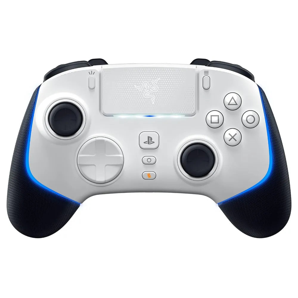 Razer Wolverine V2 Pro Wireless Gaming Controller, Mecha-Tactile Action Buttons, 8-Way Microswitch D-Pad, HyperTrigger, 6 Remapable Buttons, Up to 28 Hours Battery Life, Chroma RGB Lighting, Compatible With Playstation 5 & PC, White, 1 Year Warranty |