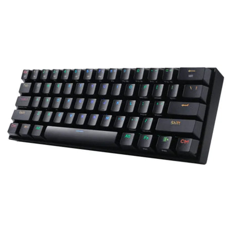 Redragon K530 Pro Draconic Wireless Mechanical Gaming Keyboard, 60% Layout, 2.4 GHz, Bluetooth 5.0 & USB-C Wired, Hot-Swappable Red Switches, RGB Backlight, 3000mAh Battery, Black, 1 Year Warranty | K530RGB-PRO-RED
