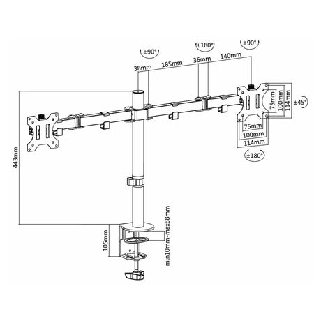 Skill-Tech-Dual-Steel-Articulating-Monitor-Arm-SH-024N