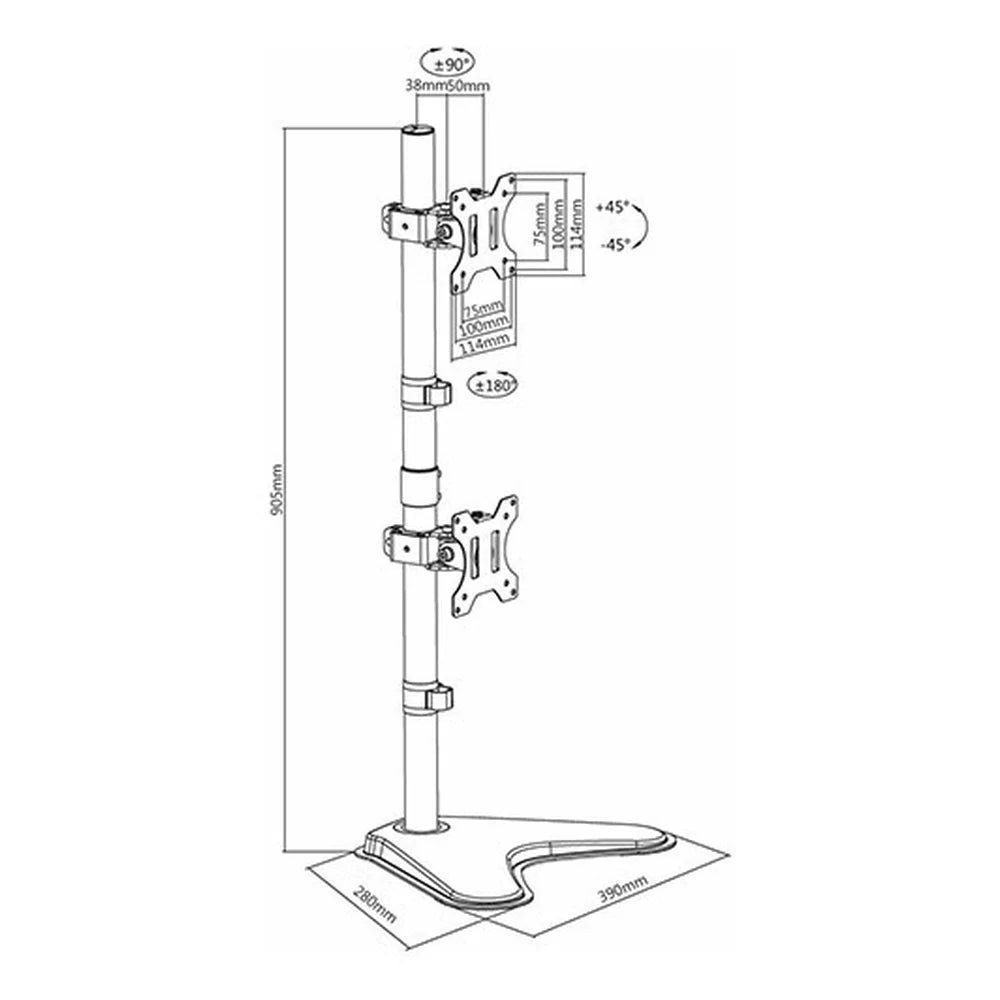 Skill-Tech-Vertical-Dual-Monitor-Desktop-Stand-SH120-T02V