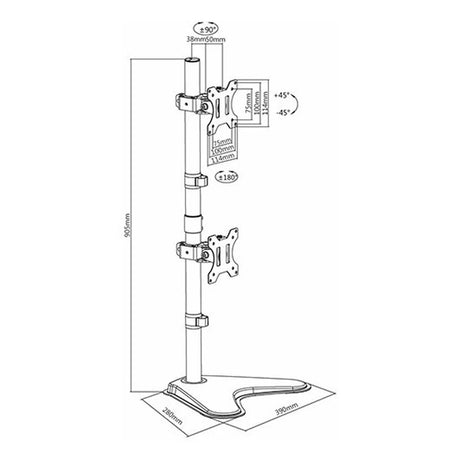 Skill-Tech-Vertical-Dual-Monitor-Desktop-Stand-SH120-T02V