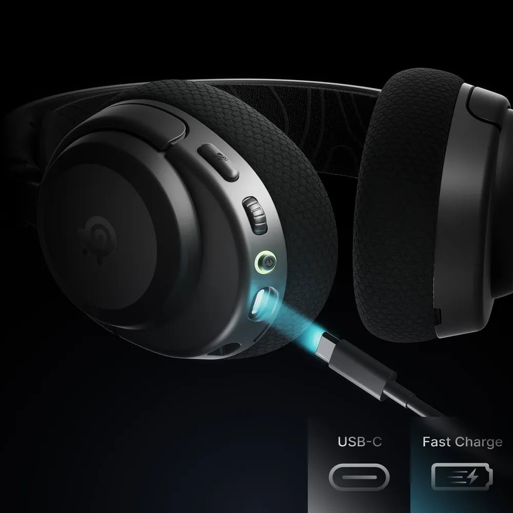 SteelSeries Arctis Nova 3P Wireless for PlayStation Gaming Headphones, 2.4 GHz Wireless, Bluetooth, Over-Ear, Cosed Back, ClearCast Gen 2 Microphone, 40 mm Speaker with Neodymium Magnets, Black, 1 Year Warranty | 61686