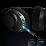 SteelSeries Arctis Nova 3P Wireless for PlayStation Gaming Headphones, 2.4 GHz Wireless, Bluetooth, Over-Ear, Cosed Back, ClearCast Gen 2 Microphone, 40 mm Speaker with Neodymium Magnets, Black, 1 Year Warranty | 61686
