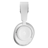 سماعة ألعاب SteelSeries Arctis Nova 3P اللاسلكية لجهاز PlayStation، لاسلكية بتردد 2.4 جيجا هرتز، بلوتوث، توضع فوق الأذن، بتصميم مغلق من الخلف، ميكروفون ClearCast من الجيل الثاني، مكبر صوت 40 ملم مع مغناطيس نيوديميوم، أبيض، ضمان لمدة عام | 61687