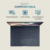 Asus Zenbook 14 Laptop, Intel Core Ultra 7 255H Processor, 16GB RAM, 1TB SSD, Intel Arc Graphics, 14" 3K OLED 120Hz Touch Display, Windows 11 Home, Backlit English & Arabic Keyboard, Ponder Blue, 1 Year Warranty | UX3405CA-SU867W