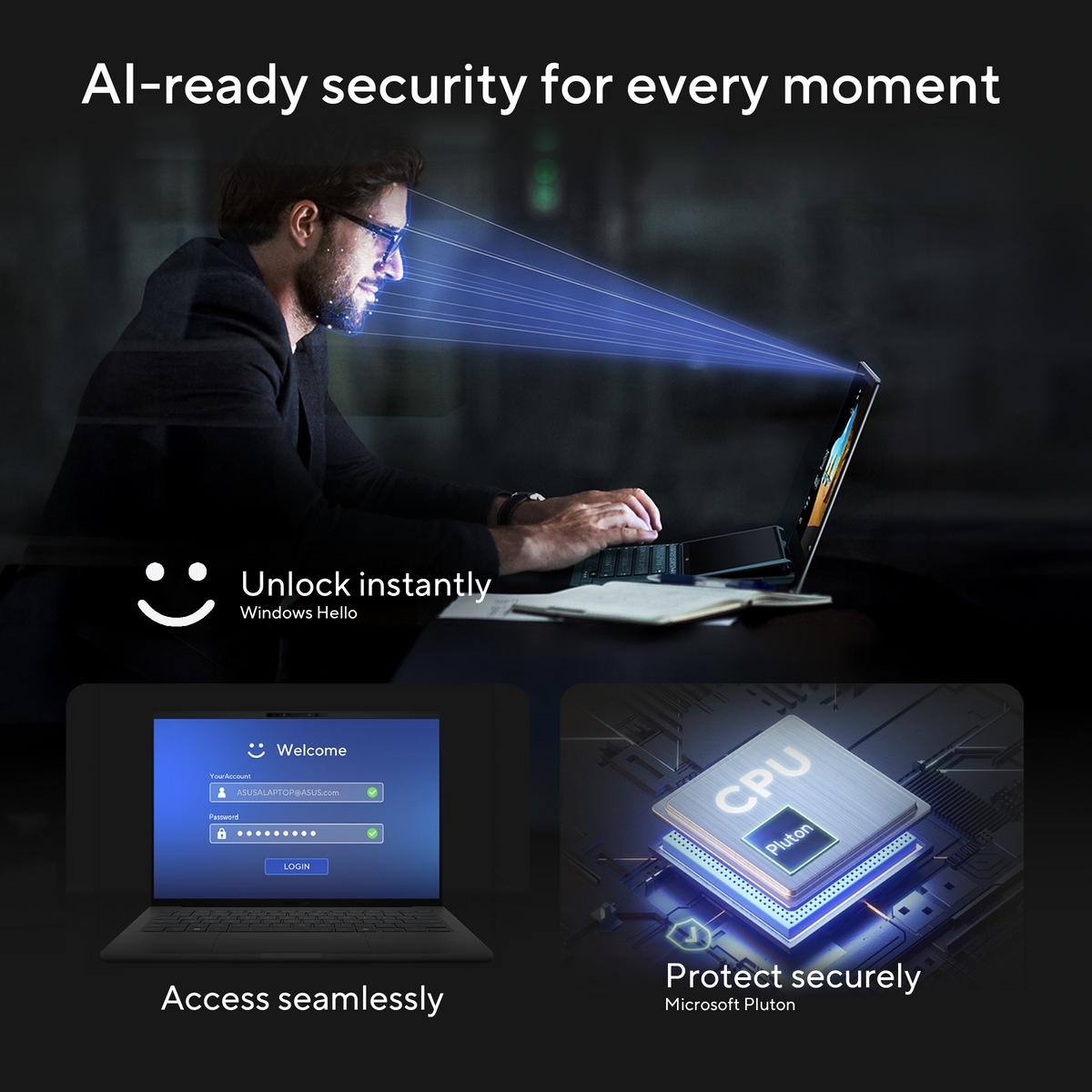 Asus Zenbook 14 UX3480AA Laptop, Intel Core Ultra 9 386H Processor, 24GB RAM, 512GB SSD, 14" FHD OLED Touch Display, Windows 11 Home, Backlit English & Arabic Keyboard, Arctic Blue, 1 Year Warranty | UX3480AA-TBOLEDU9
