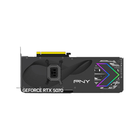 PNY GeForce RTX 5070 Triple Fan OC Edition AR GB Graphics Card, GDDR7 12 GB 192-bit Memory, HDMI 2.1b, DP 2.1b Outputs, PCI Express 5.0, 2775 MHz Boost Clock, 672  GB/s Memory Bandwidth, 1 Year Warranty | VCG507012TFXXPB1-O