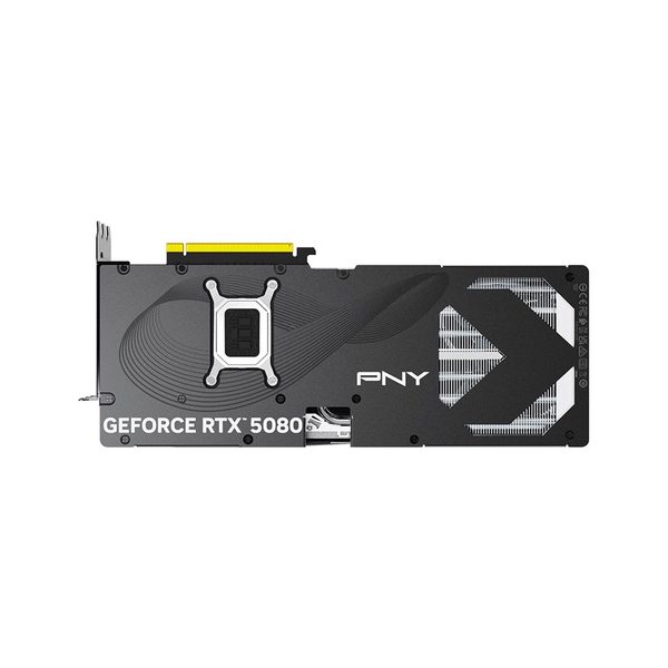 PNY GeForce RTX 5080 EPIC-X Triple Fan OC Edition Graphics Card, GDDR7 16 GB 256-bit Memory, HDMI 2.1b, DP 2.1b Outputs, PCI Express 5.0, 2625 MHz Boost Clock, 960  GB/s Memory Bandwidth, 1 Year Warranty | VCG508016TFXPB1-O