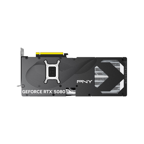 PNY GeForce RTX 5080 EPIC-X Triple Fan OC Edition Graphics Card, GDDR7 16 GB 256-bit Memory, HDMI 2.1b, DP 2.1b Outputs, PCI Express 5.0, 2625 MHz Boost Clock, 960  GB/s Memory Bandwidth, 1 Year Warranty | VCG508016TFXPB1-O